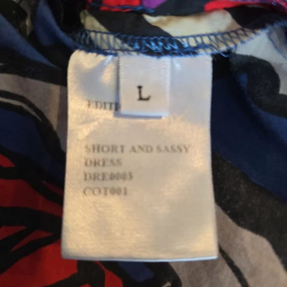 Rhian Stephenson La Double J Short & Sassy Dress Size Large Pockets Tiered Skirt